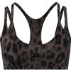 adidas Femme Optime Workout Leopard Strappy Light Support Bra, Earth Strata/Black/Print, XS