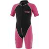 SEAC Unisex Bambini Muta Shorty in Neoprene da 1.5 mm e Lycra per il Nuoto, lo Snorkeling e il Gioco in Acqua, Nero/Fuxia, 7 Anni