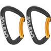 SALEWA Ortles Bent Carabiner, Black/Irish Green, Uni Unisex Adulto