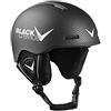 Black Crevice Stubai - Casco da Sci Unisex per Bambini, in Carbonio Nero Opaco/Bianco, 52-54 cm