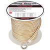Extreme Max Boattector Premium Double Braid Nylon Anchor Line with Thimble, Bianco e Oro, 3006.2252, White/Gold, 3/8 x 250'