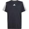 adidas TRAIN ESSENTIALS 3-STRIPES T-SHIRT, T-shirt Bambino, Black/White,