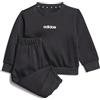 adidas Unisex - Bimbi 0-24 Essentials Linear Logo Jogger Track Suit, black/white, 3-4 Years