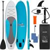 SereneLife SUP Gonfiabile, Tavola SUP, Stand Up Paddle Board con Deck EVA Antiscivolo e Design Largo Stabile, Accessori Premium Inclusi, per Adulti e Giovani