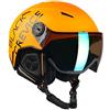 Black Crevice, Casco da Sci Vail, con Visiera Stile Pilota, per Uomo e Donna, in Policarbonato, Traspirante, Regolabile, L (58-61 cm), Neon Arancia