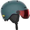 Salomon Orka Visor, Casco Sci Snowboard Bambini con Visiera: Comodità Integrata, Facile da Regolare, e Leggero, Grigio, KS 4953