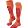 FALKE SK5 Expert M Kh seta filo funzionale caldi sottili 1 paio, Calzini da sci Uomo, Arancione Flash Orange 8034, 46-48