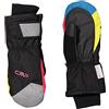 CMP - Muffole da sci in twill per bambini, Nero-B.Jewel-Strawberry, 5.5