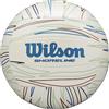Wilson Pallone da Pallavolo SHORELINE Eco, Gen Green, Fodera in EVA Ricavata da Canna da Zucchero, Uso all'Aperto, Pallone da Beach Volley, Bianco/Blu