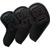 NEwoilkwo 1Pc Magnetico Golf Ferro Cuneo Copertura Della Testa O Set Golf 52 56 60 Cuneo Coperture Cuneo - Pelle Sintetica Golf Club Covers Wedge con Grande Numero