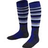 FALKE SK2 Intermediate Stripes K Kh lana filo funzionale caldi spessi 1 paio, Calzini da sci Unisex - Bambini, Blu Yve 6714, 31-34