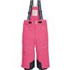 first instinct by killtec Bambini Pantaloni da Sci/Pantaloni Funzionali con Bretelle e paraneve FISW 48 MNS Ski PNTS, dunkelrose, 122/128, 43392-000