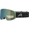 ALPINA FERNIE Q-LITE - Occhiali da sci OTG, con rinforzo di contrasto e polarizzati, con protezione UV al 100%, per adulti, willow-green opaco, taglia unica