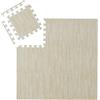 Relaxdays Tappeto da Fitness a Puzzle, 9 Tasselli, per Sport, in Gommapiuma EVA, BPA-Free, in Effetto Legno, Bianco