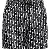 Nike Costume a Pantaloncino da Bagno Uomo con Logo all Over, NESSE520 (IT, Testo, M, Regular, Regular, Black/White)