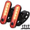 EBUYFIRE Luce Posteriore Bici da Corsa con 4 Modalità LED, Installazione Senza Attrezzi - USB Ricaricabile, IPX4 Impermeabile - Per Bici Stradali, MTB e Urbana 2 PCS