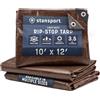 Stansport Rinforzato Marrone rip-Stop TARP, Brown