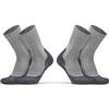 PRS Calzini Trekking Uomo Traspiranti Anti Vesciche, calze ideali per Escursionismo Walking Hiking Montagna Caccia Trail Outdoors Sports, 2 Paia, Grigio (43-46)