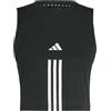 Adidas Train Essentials Train Cotton 3-Stripes Crop Tank Top Canotta Senza Maniche Donna