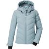 killtec Donna Giacca da sci/giacca trapuntata/giacca funzionale in look piumino con cappuccio e paraneve KSW 31 WMN SKI QLTD JCKT, hell eisblau, 46, 43417-000