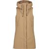 CMP - Gilet lungo da donna in tessuto softshell con cappuccio fisso, Malto, 50
