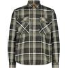 CMP - Camicia da Uomo in Flanella, Olive-Nero-Bianco, 58