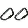 Kong. Mini D Screw. Moschettone Portachiavi in Alluminio con Ghiera a Vite. Ultra Leggero e Resistente. Ideale per Portachiavi e Accessori. Made in Italy. 1 Pezzo. Peso 32g. Nero