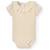 BABIDU Body Neonato Manica Corta Collo a Volant 100% Cotone, Body Neonato Tessuto Anallergico Morbido e Traspirante per Pelli Sensibili, Prima Indossata, Abbigliamento Unisex Neonato e Bambina