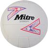Mitre Intercept Intercept - Pallone da Netball da Allenamento, Misura 4, Colore: Bianco/Nero/Ciano Unisex Adulto