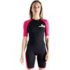 CRESSI dal 1946 - Tiburon Lady Shorty Wetsuit 2mm - Muta Shorty Donna realizzata in Neoprene Ultra Stretch 1.5/2mm e Elastane, Nero/Rosa, XS/1