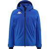 Kappa - Giacca Imbottita Uomo in Tessuto Stretch, Slim Fit, Waterproof 10000 mm, Cappuccio Staccabile, Zip di Ventilazione, Logo Omini Ricamato