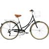 FabricBike Step City Passeggio Donna, Urbana Vintage retrò, Bicicletta da Città Stile Olandese con Cambio Shimano Sella Comoda (Black + Cesta), pase Nera, Nero + Cestino, 28''