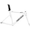 FabricBike Aero Fixie, Fixed Gear, Single Speed, telaio in alluminio e forcella in carbonio, 5 colori, 3 misure, 2,145 g (taglia M) (Glossy White & Black, M-54 cm)