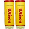 Wilson WRT100101 Palline da Tennis Champ Extra Duty, Tubo con 3 Palline, per Tutte le Superfici, Giallo (Confezione da 2)