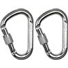 Climbing Technology Snappy SG 2C45900XTBCTSTD Moschettone, Lucido, Taglia Unica (Confezione da 2)