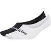 adidas Unisex - Bambini e ragazzi Thin Linear Ballerina Socks 2 Pairs, White/Black, 7-8 Years