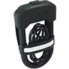Hiplok DC, Lucchetto ad arco con cavo in acciaio aggiuntivo, Unisex, ALL BLACK, Chiusura: 13,5 cm x 7 cm + 100 cm