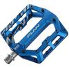 Funn Pedali Flat Funndamental - Pedali larghi a piattaforma per BMX/MTB, Grip regolabile per una stabilità eccezionale, Asse CrMo da 9/16 pollici (Blu)