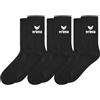 Erima Calzini Sportivi 3pack (2182504) Unisex - Bambini e ragazzi, nero, 31-34