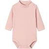BABIDU Body Neonato Dolcevita a Maniche Lunghe 100% Cotone, Body Neonato Morbido Tessuto Traspirante ipoallergenico per Pelli sensibili, Vestiti Unisex per Battesimo Neonato e Bambina