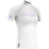 CRESSI dal 1946 - Sentinel Lady - Rash Guard a Maniche Corte Protezione Solare UPF 50+ Quick Dry Nuoto Surf Immersioni Pesca Spiaggia Piscina e Sport Acquatici - Bianco/Lilla - Donna S/2