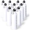 eBuyGB Humourous, Borraccia Sportiva in Metallo Bianco Senza BPA Unisex Adulto