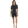 SEAC Trendy Lady, Muta Corta Monopezzo in Neoprene da 2.5 mm con Zip Frontale, per Snorkeling, Surf e Sport Acquatici in Acque Temperate per Adulti e Bambini, XXL