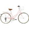 FabricBike Step-City, Bicicletta Donna, Rosa Dolce + Cestino, Taglia Unica