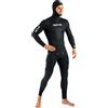 SEAC Black Shark, Muta da Pesca Sub e Apnea in Neoprene 5 mm, Due Pezzi, Interno in Spaccato Uomo, Nero, M