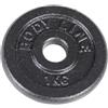 Bodyline Disco in ghisa 1 kg per allenamento con bilanciere, manubrio e sollevamento pesi - diametro 25 mm - per palestra, fitness, allenamento a casa