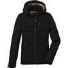 killtec Ragazzi Giacca ibrida/giacca outdoor con cappuccio KOW 132 BYS JCKT, black, 152, 39874-000