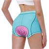 FEIXIANG Pantaloni da Ciclismo da Donna, Pantaloncini da Ciclismo Corti Pantaloncini da Ciclismo Biancheria Intima da Ciclismo con Imbottitura in Gel 4D Traspiranti ad Asciugatura