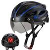 Favoto Casco Bici Adulti con Luce LED e Visiera Magnetica, Blu