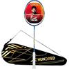HUNDRED Powertek 2000 PRO Racchetta da badminton con corde in grafite con copertura completa (Navy) | Per giocatori intermedi | Peso: 90 grammi | Tensione massima delle corde: 22-24 libbre